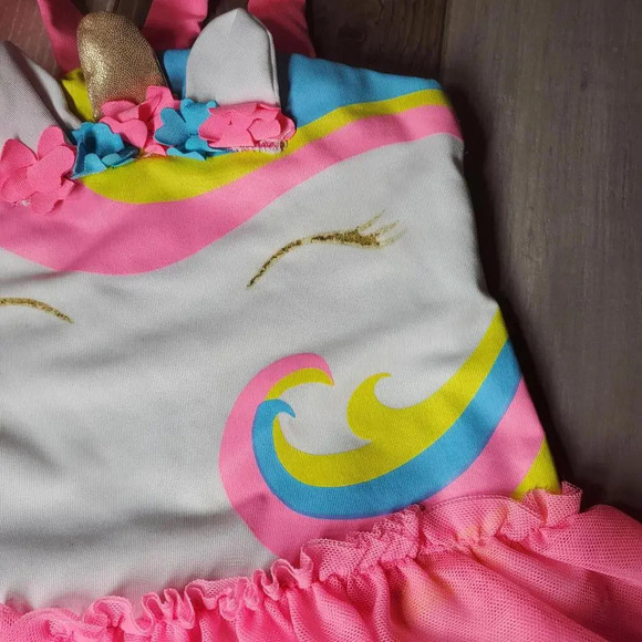 Penelopemack Ltd. Toddler Girl One Piece Unicorn Tutu Swimsuit Size 2T EUC - Picture 6 of 9
